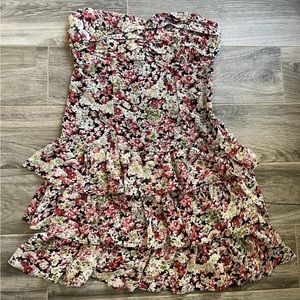 NWT Express Floral Ruffle Dress Medium